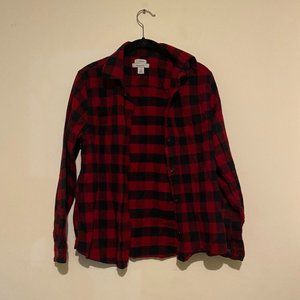 LL Bean Buffalo Check Flannel, Relaxed Fit size XS